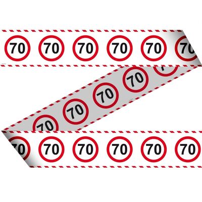 70 Years Barrier Tape Traffic Sign - 15 meters