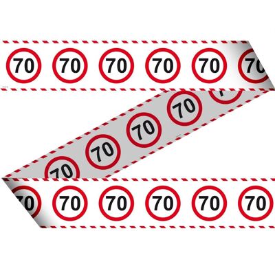 Panneau de signalisation 70 ans Barrier Tape - 15 mètres