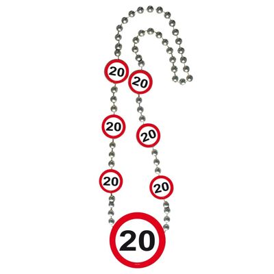 20 Years Traffic Sign Necklace