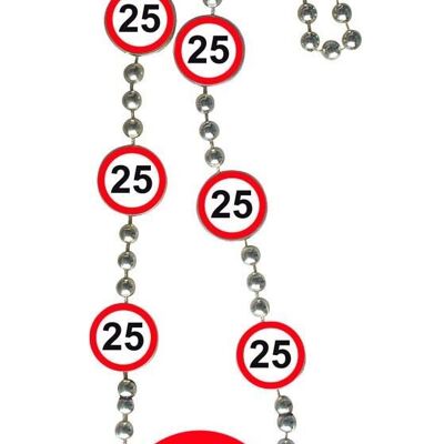 25 Years Traffic Sign Necklace