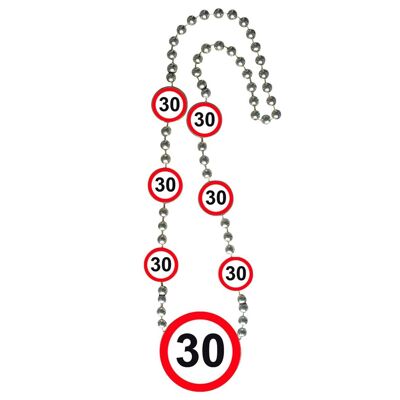 30 Years Traffic Sign Necklace