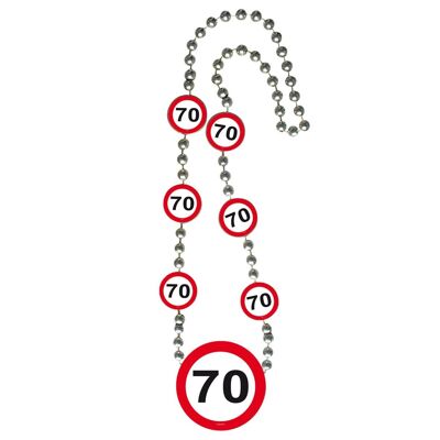 70 Years Traffic Sign Necklace