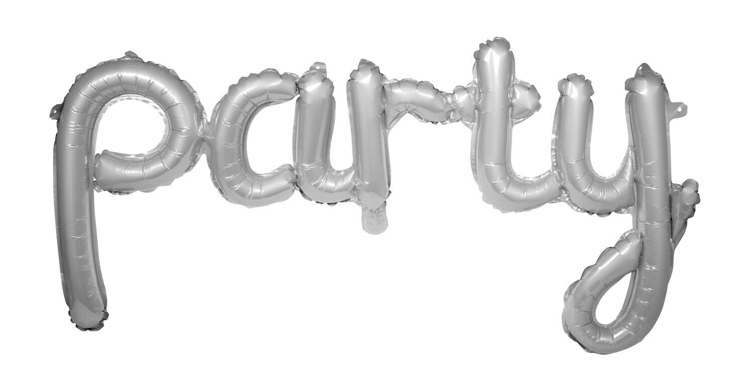 Palloncino foil 'Party' Color argento - 81 x 33 cm
