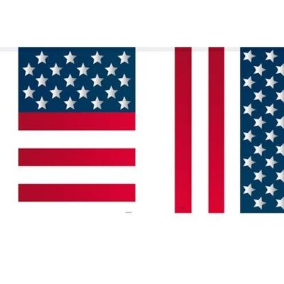 USA Party Vlaggenlijn - 10 meter