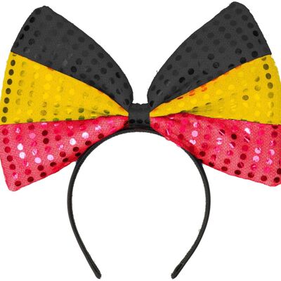 Tiara with Bow Belgium Black-Yellow-Red