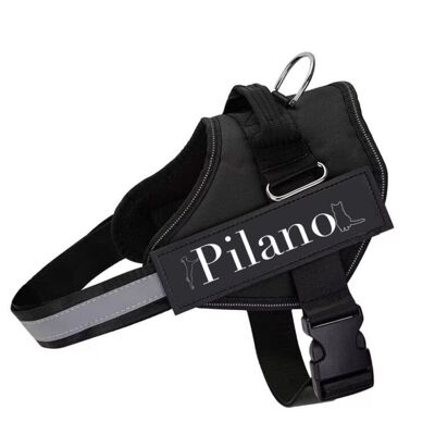 PILANO BLACK reflective harness size XXL