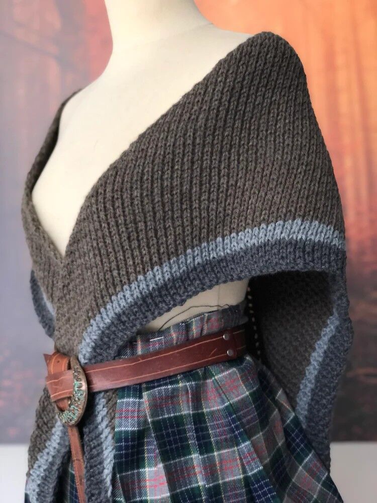 Châle Outlander tricolore fait main inspiré de Claire's - Cottagecore