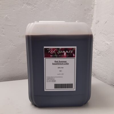 Red Summer sour cherry liqueur can 10 l