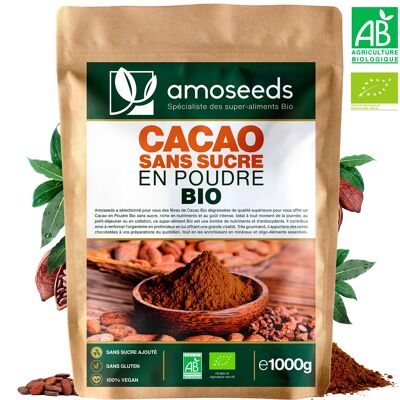 Cacao Sans Sucre en Poudre Bio 1KG