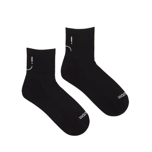 Ankle Height Organic Cotton Socks - Ankle Socks Black