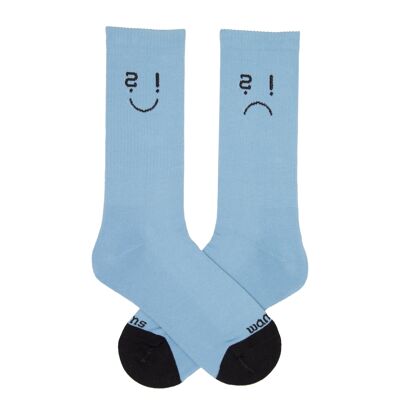 Classic Height Organic Cotton Crew Socks - Light Blue