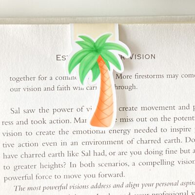 Palm Tree Magnetic Bookmark | Cute Summer Stationery | Page Marker