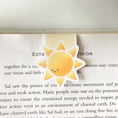 Sun Magnetic Bookmark | Cute Summer Stationery | Page Marker