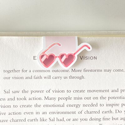 Sunglasses Magnetic Bookmark | Cute Summer Stationery | Page Marker