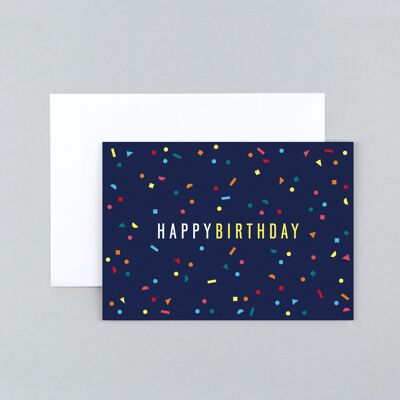 Birthday card confetti Milo