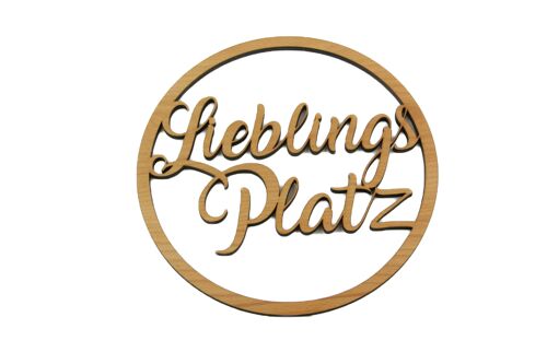 Holzring / Türkranz / Türschild "Lieblingsplatz"  - Eiche