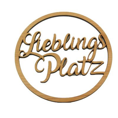 Holzring / Türkranz / Türschild "Lieblingsplatz"  - Eiche