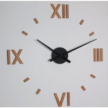 en bois de cœur de hêtre : HolzKaspero Kasper'o'clock - l'horloge murale spéciale - noir 2