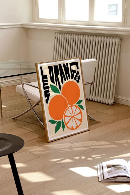 Orange Wall Art / Abstract Art Print / Kitchen Art Print