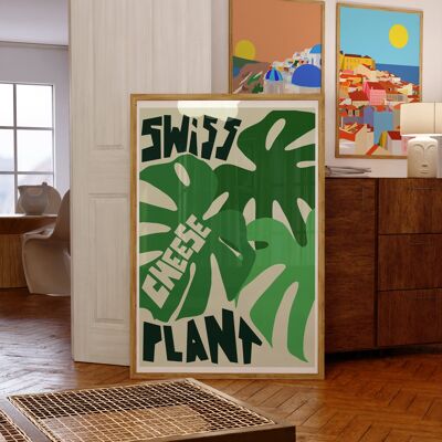 Swiss Cheese Plant Art Print / Plant Wall Art