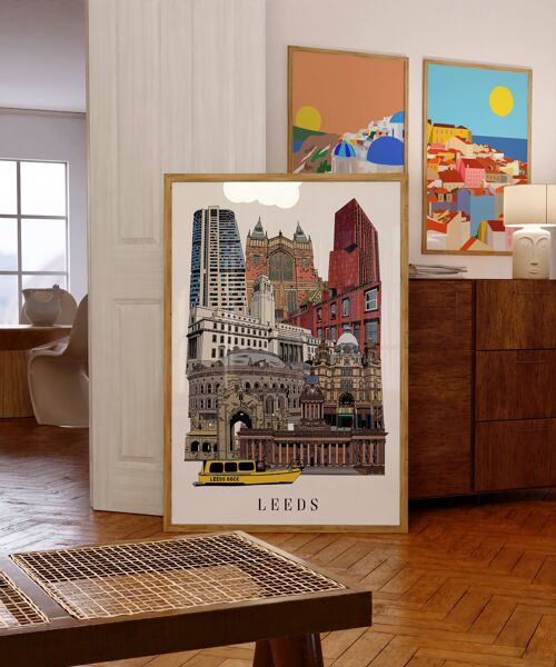 Leeds Landmarks Art Print / Leeds Poster / Leeds Gift