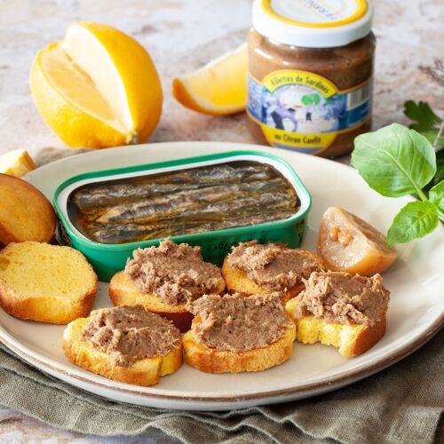 Rillettes de sardines au citron confit