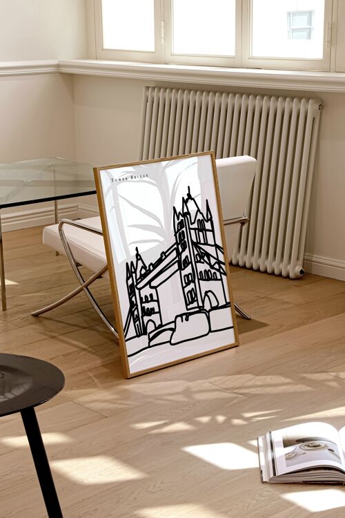 London Minamalist Art Print / Tower Bridge Wall Art