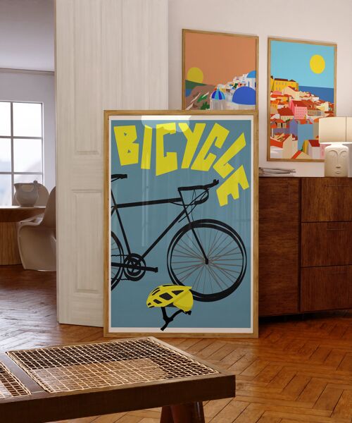 Bicycle Art Print / Bike Wall Art / Cycling Art Print