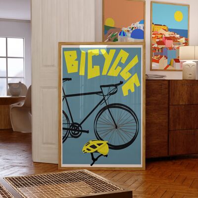 Fahrrad-Kunstdruck / Fahrrad-Wand-Kunst / Radfahren Kunstdruck