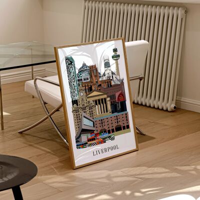 Liverpool Art Print / Liverpool Landmarks Poster