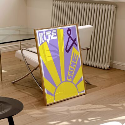 Sun Art Print / Art mural coloré / Happy Art Print