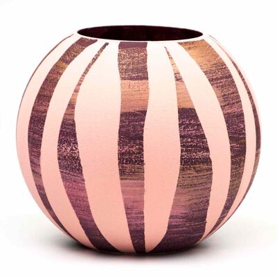 Handpainted Glass Vase for Flowers | Painted Glass Round Bubble Vase | Interior Design Home Room Decor | Table vase 6 inch | 5578/180/sh103.5