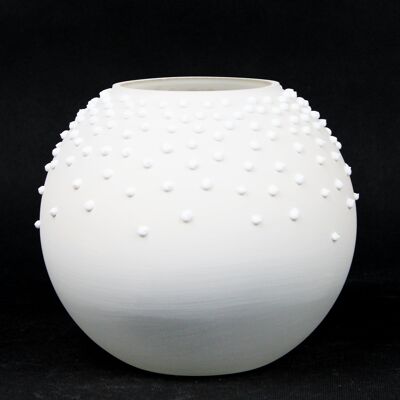 vase en verre décoratif d'art blanc de table 5578/180/sh350