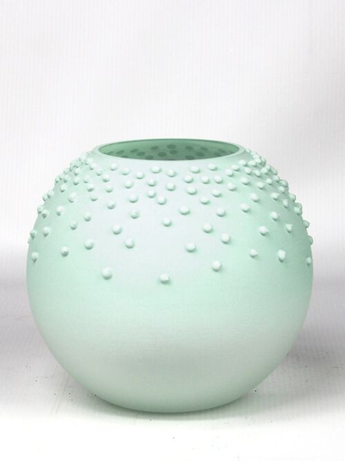 table turquoise art decorative glass vase 5578/180/sh350.1