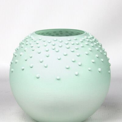 table turquoise art decorative glass vase 5578/180/sh350.1