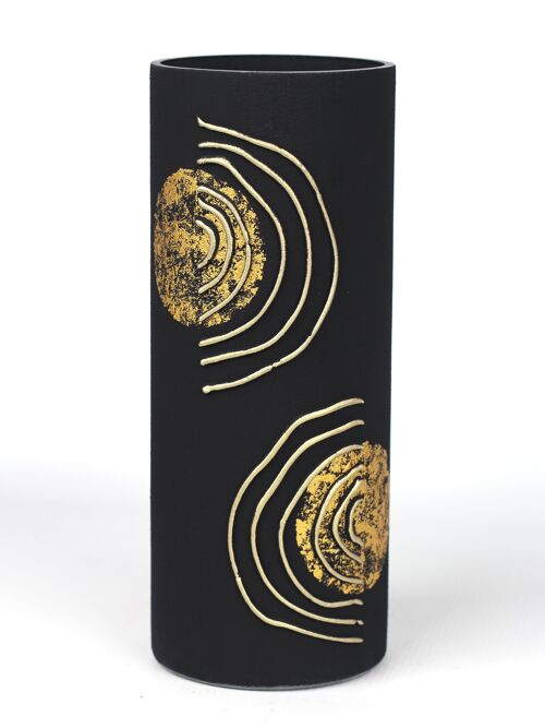 table black art decorative glass vase 7017/300/sh339
