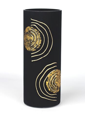 vase en verre décoratif art noir de table 7017/300/sh339 1