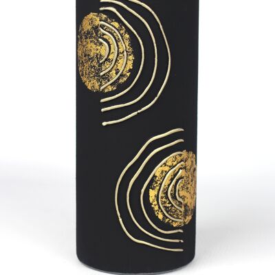 florero de cristal decorativo del arte negro de la mesa 7017/300/sh339