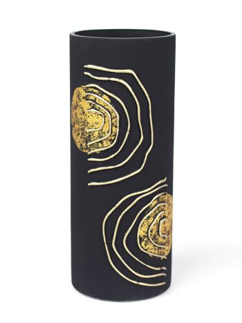 vase en verre décoratif art noir de table 7017/300/sh339 2