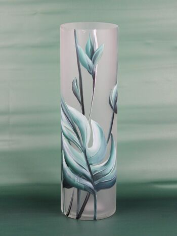 vase en verre décoratif art vert sol 7017/400/sh338 2
