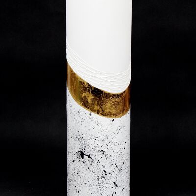 floor white art decorative glass vase 7017/400/sh344
