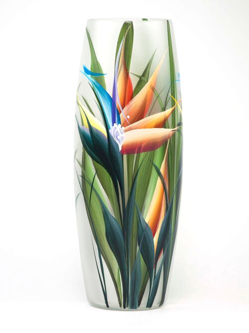 floor green art decorative glass vase 7124/400/sh119