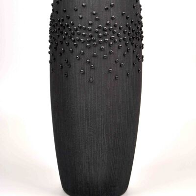 Modèle noir | Vase de sol | Grand vase en verre peint à la main pour fleurs | Décor de chambre | Vase de plancher 16 pouces | 7124/400/sh150.4