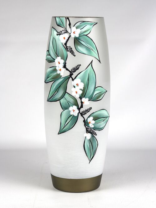 floor green art decorative glass vase 7124/400/sh337