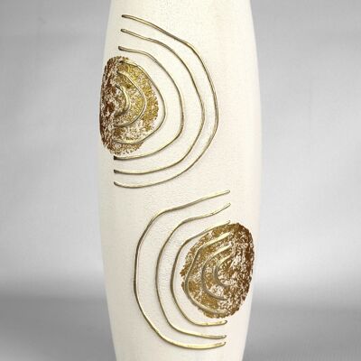 floor ivory art decorative glass vase 7124/400/sh339.1