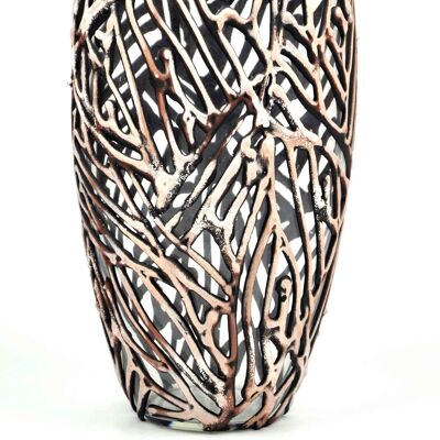 Handpainted Glass Vase for Flowers | Oval Vase | Interior Design Home Room Decor | Table vase 12 in | 7518/300/sh144