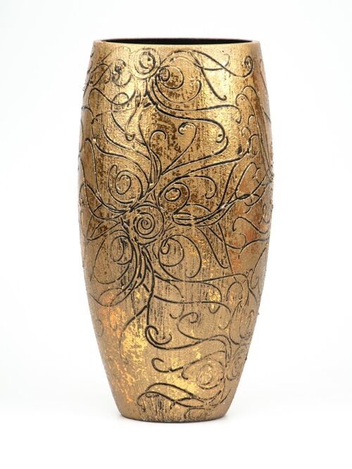 table gold art decorative glass vase 7518/300/sh213