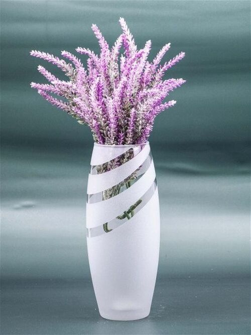 Matt Painted Art Glass Oval Vase for Flowers | Interior Design | Home Decor | Table vase | 7736/250/mt295