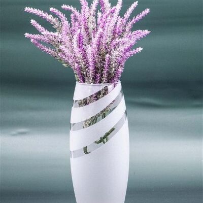 Vase ovale en verre d'art peint mat pour fleurs | Design d'intérieur | Décoration d'intérieur | Vase de table | 7736/250/mt295