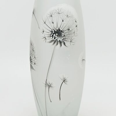 vase en verre décoratif d'art blanc de table 7736/250/sh214